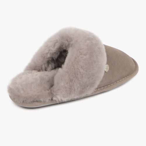 Ladies Duchess Sheepskin Slippers Dove Extra Image 5